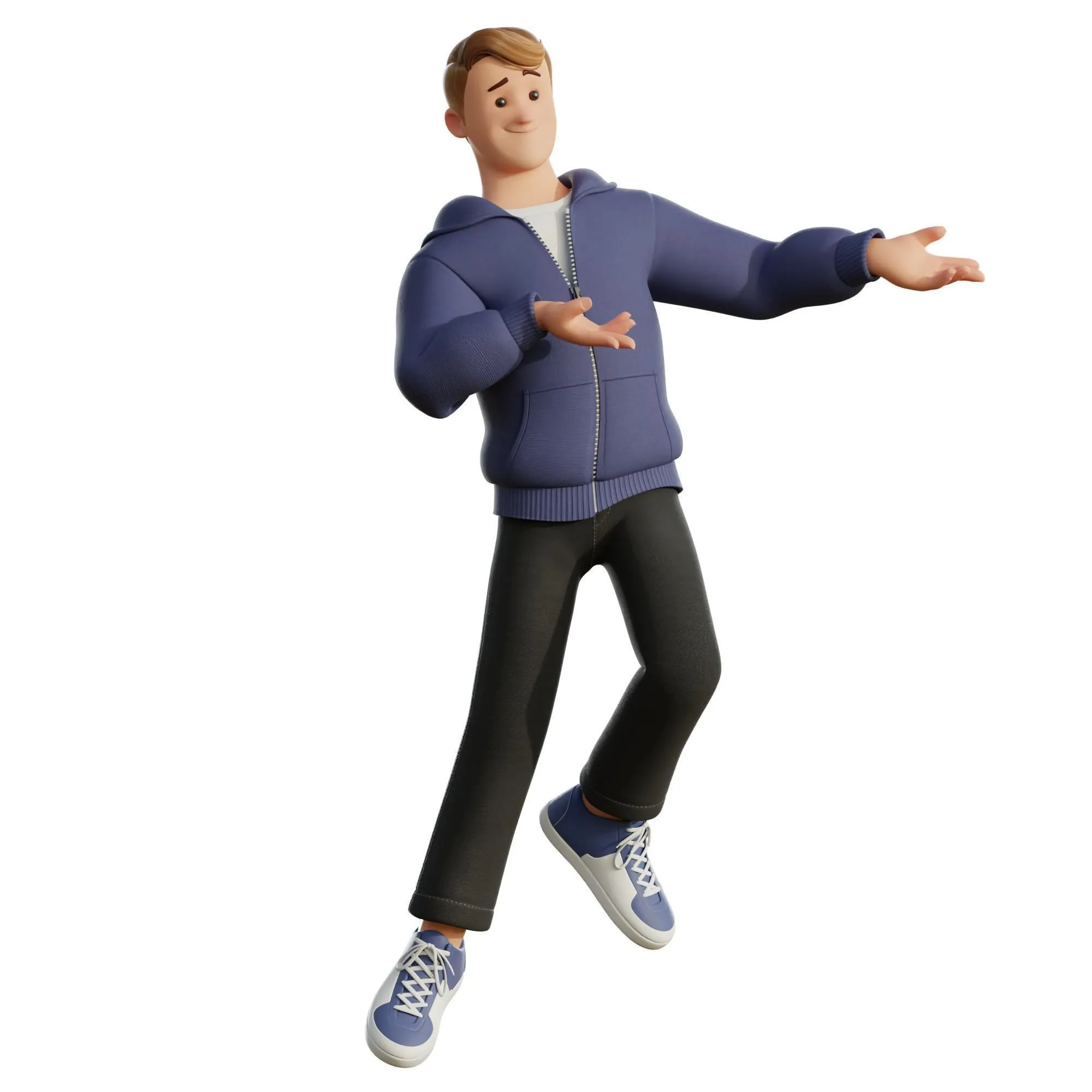 Cartoon Man Illustration 3D animation showcase